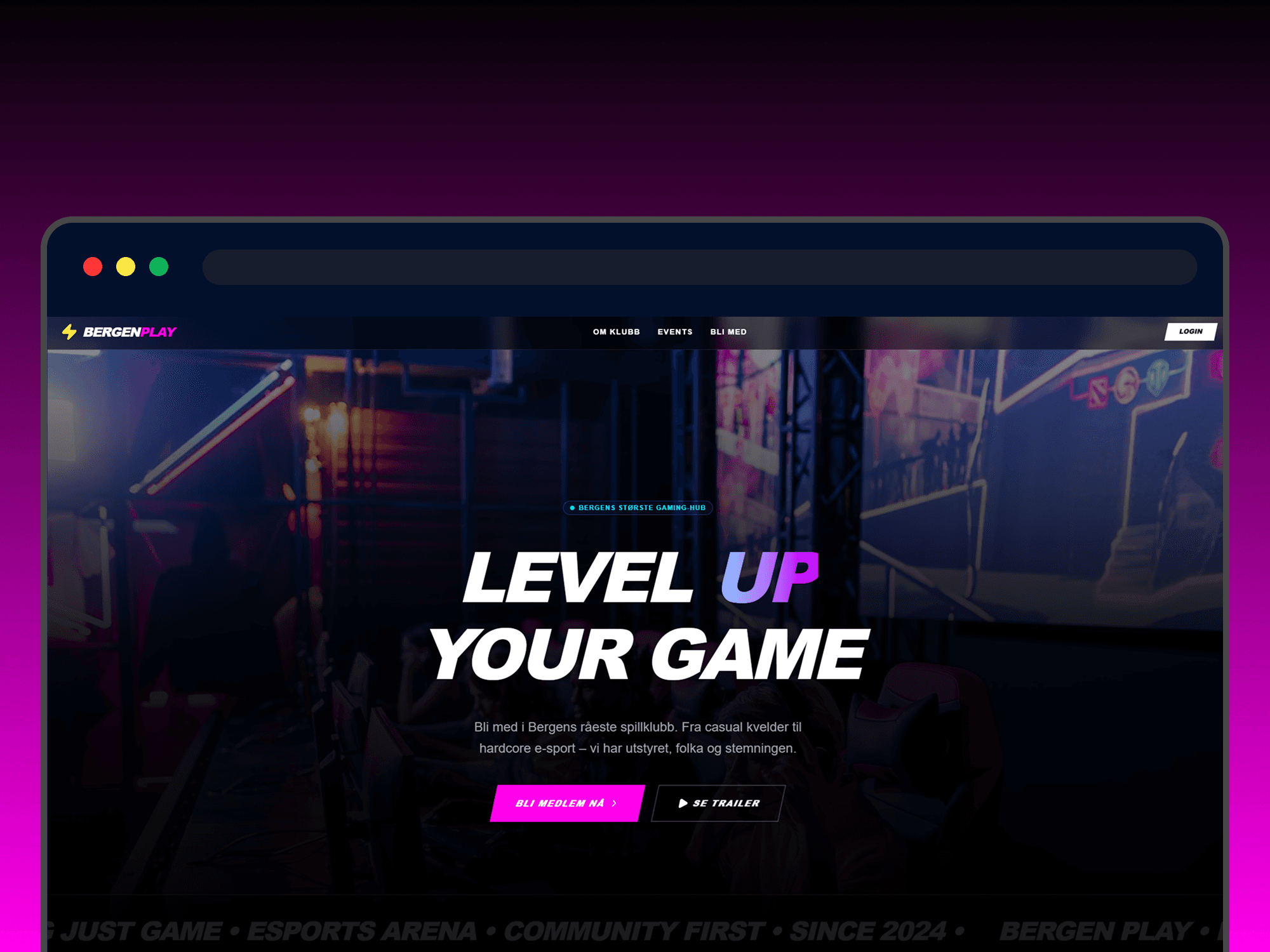 LevelUp website example